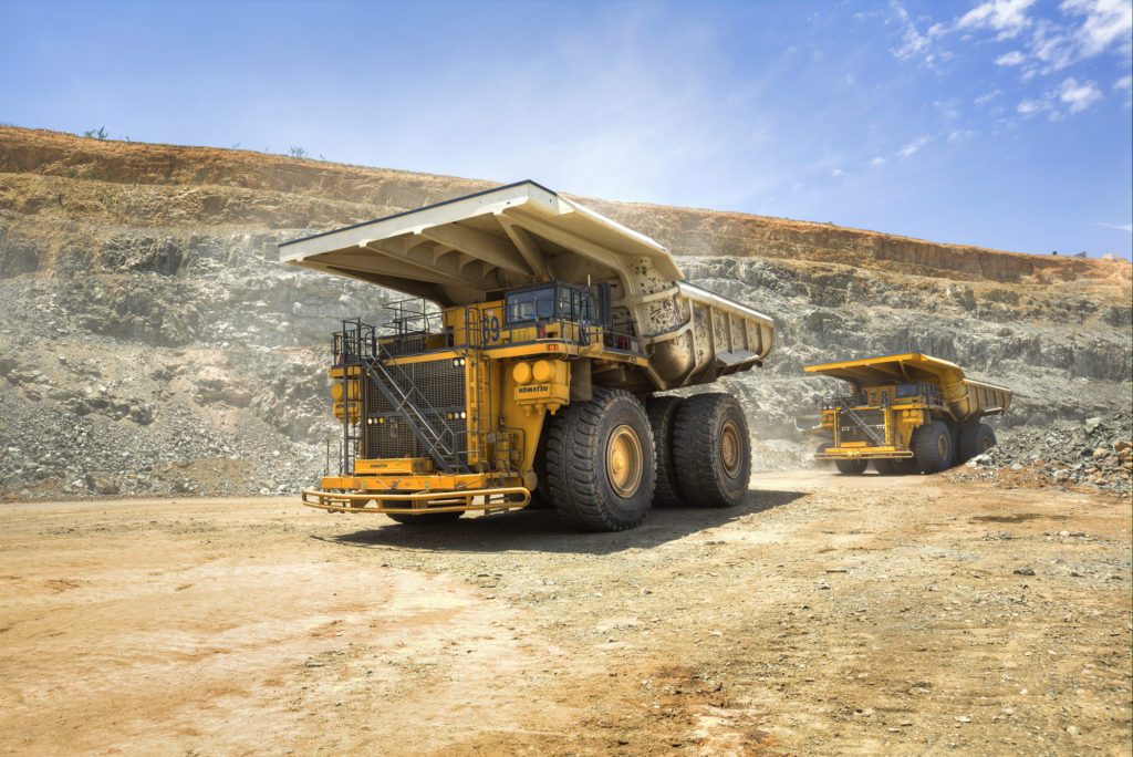 Ultra-class haul trucks on an active open-cast haul road